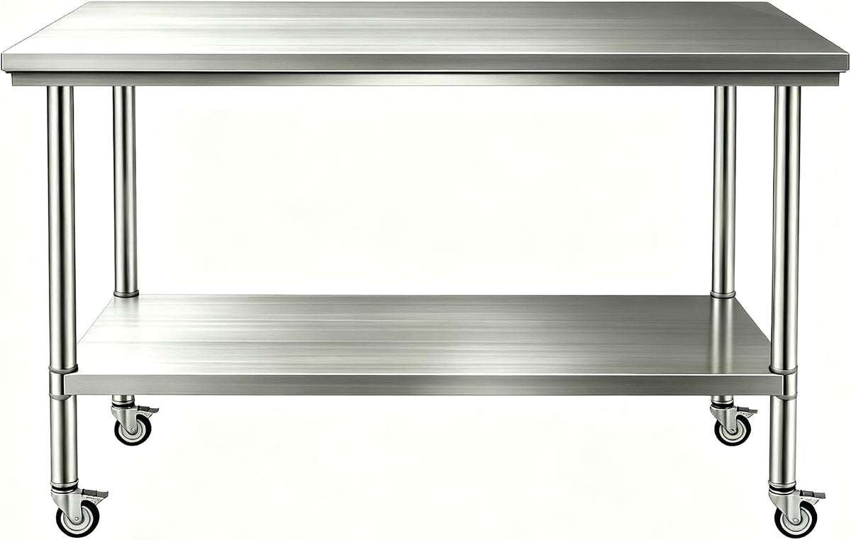 24x48 Stainless Steel Table,900 LBS Capacity，with Wheels