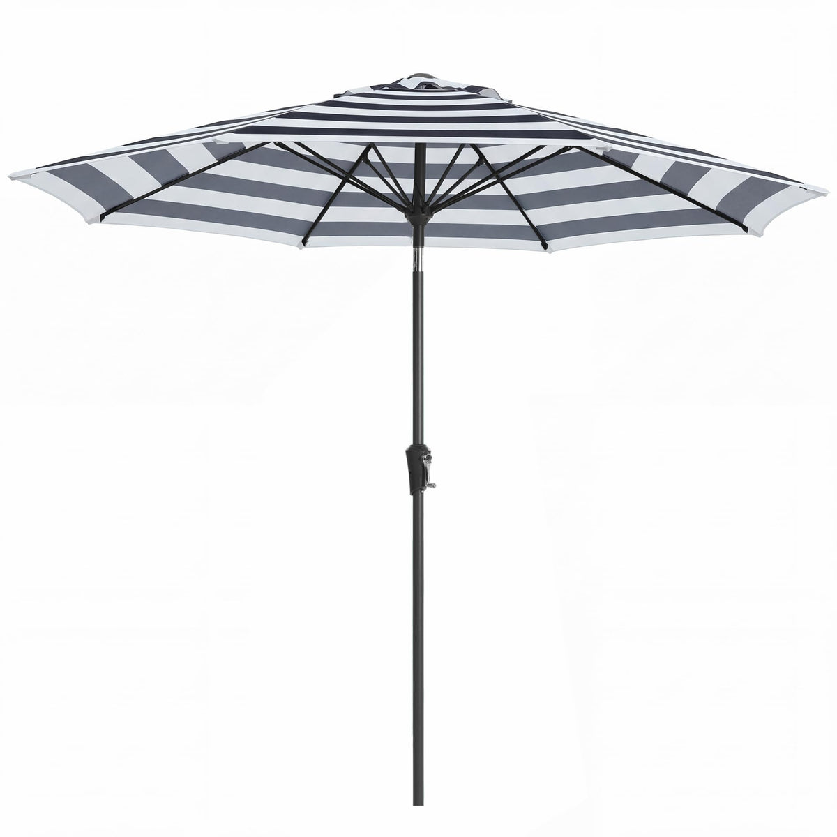 JEAREY 9FT Outdoor Patio Umbrella, Market Table Umbrella with 8 Fiberglass Ribs, Pool Umbrella with Tilt and Crank, UV Protection Lightweight & Wind-Resistant for Lawn, Garden, Deck and Backyard, Beige
