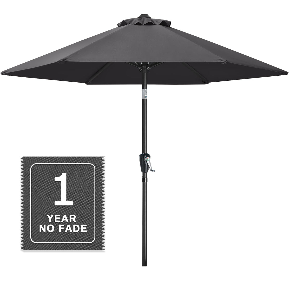 MASTERCANOPY 9ft Patio Umbrella with Tilt & Crank, Brown