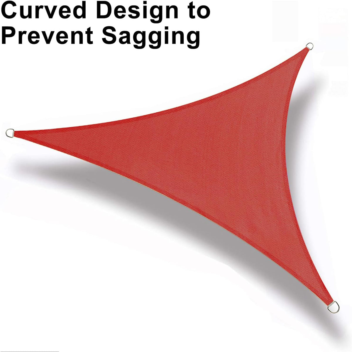 LOVE STORY 16' x 16' x 16' Triangle Sun Shade Sail for Patio, Terra Red