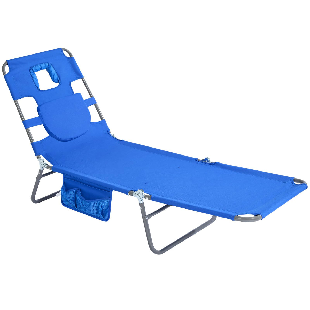 SUNNYFEEL Lay Flat Tanning Chair, Face Down Lounger, 5-Position Reclining