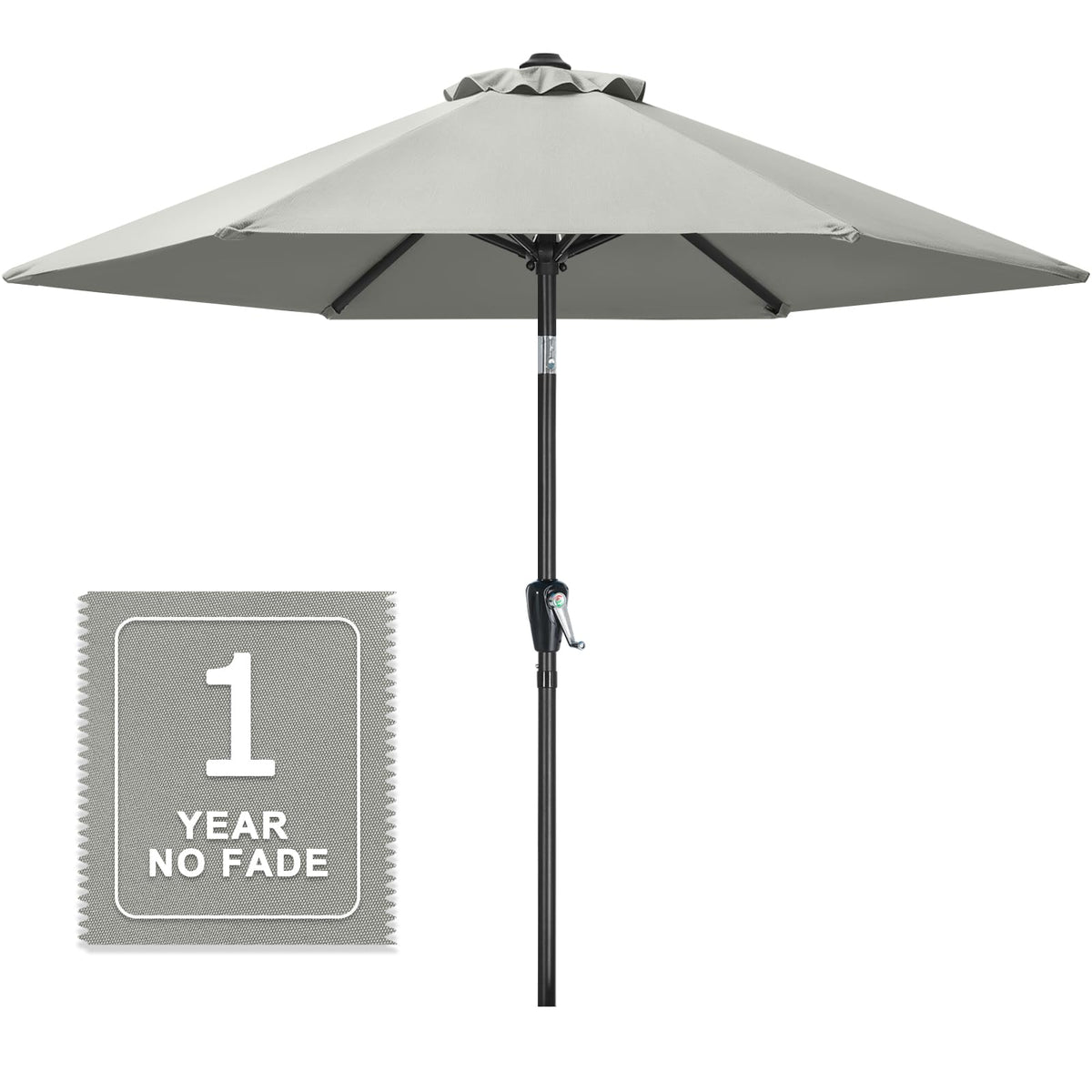 MASTERCANOPY 9ft Patio Umbrella with Tilt & Crank, Brown