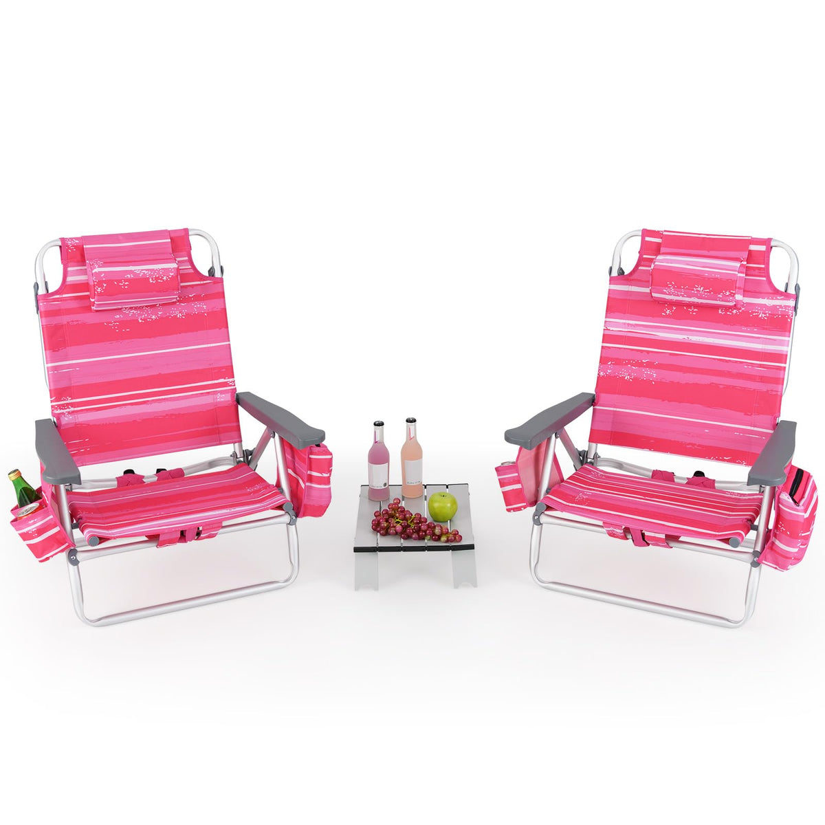 GYMAX Beach Chairs, Backpack Camping Chair