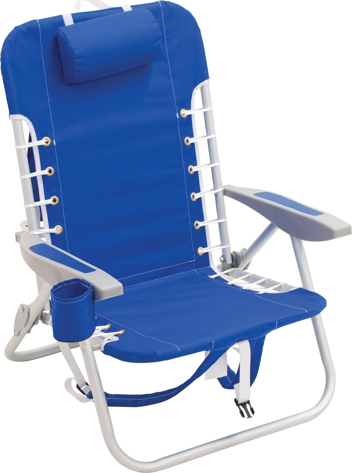 Rio Brands ASC529 4-Position Backpack Lace-Up Suspension Folding Beach Chair