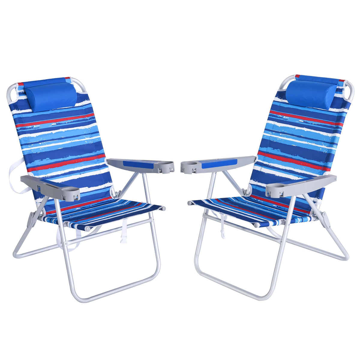SUNNYFEEL Tall Beach Chair for Adults, High Back High Seat Folding Chairs