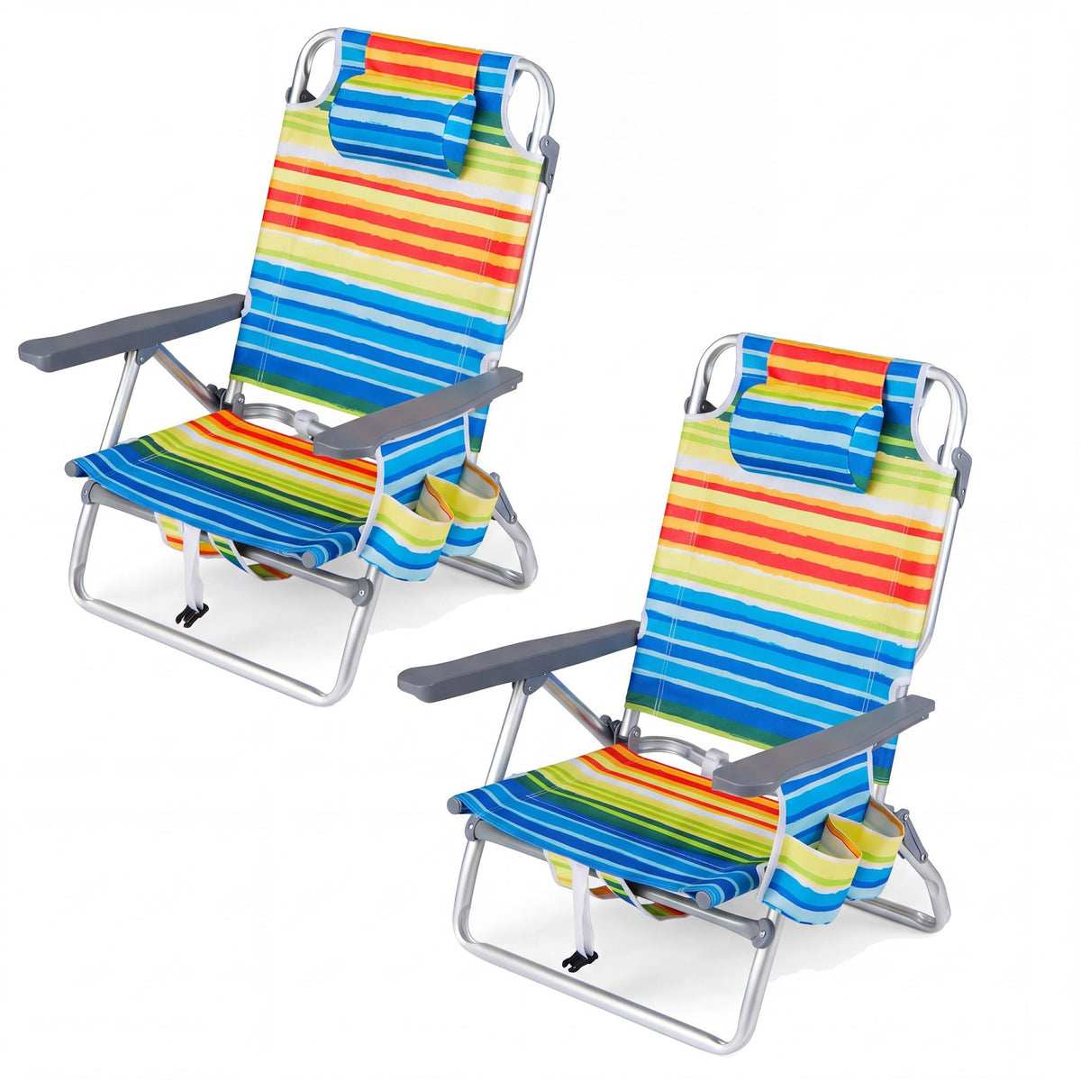 GYMAX Beach Chairs, Backpack Camping Chair
