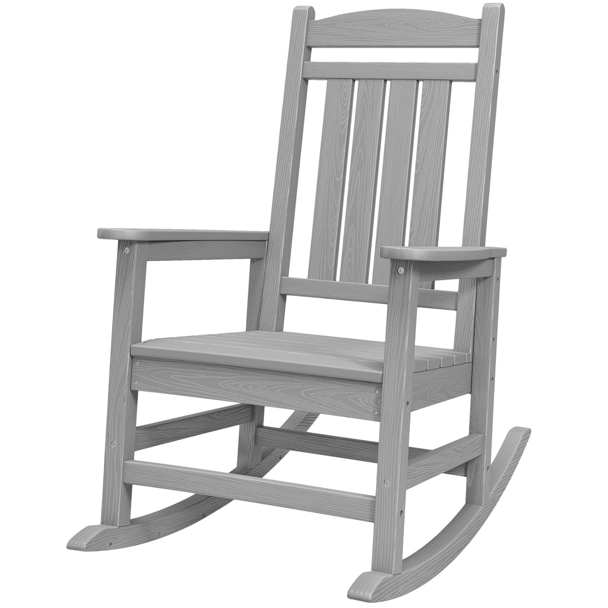 SERWALL Outdoor Rocking Chair Set of 2, Patio Rocking Chair, Brown