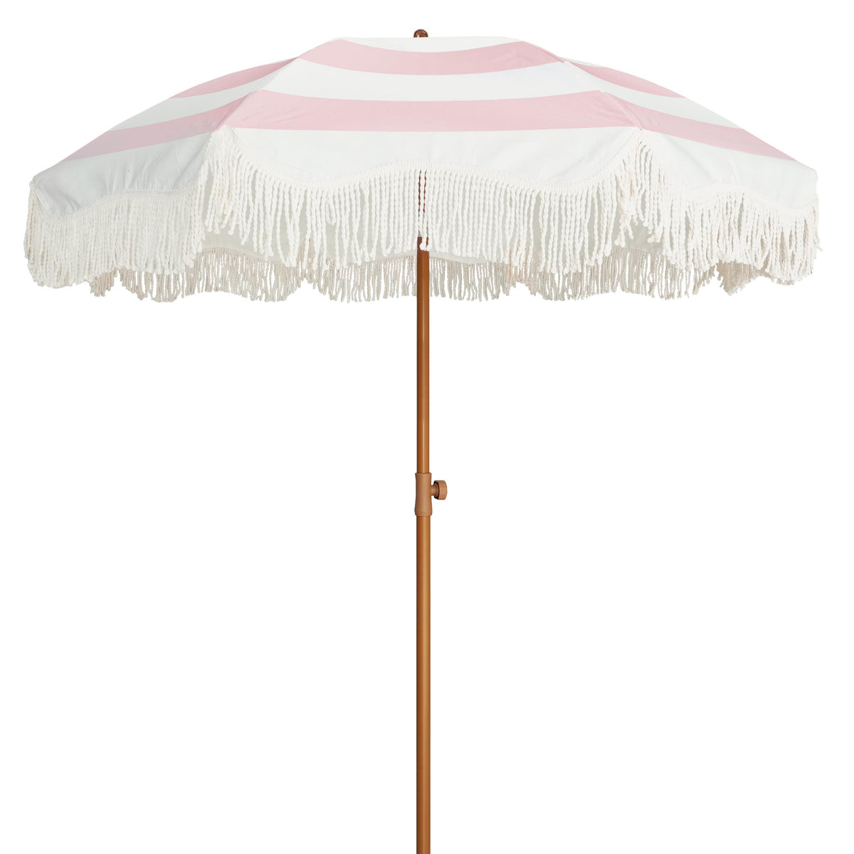 AMMSUN Boho Fringe Umbrella, 6.5ft Outdoor Umbrella with Tassel