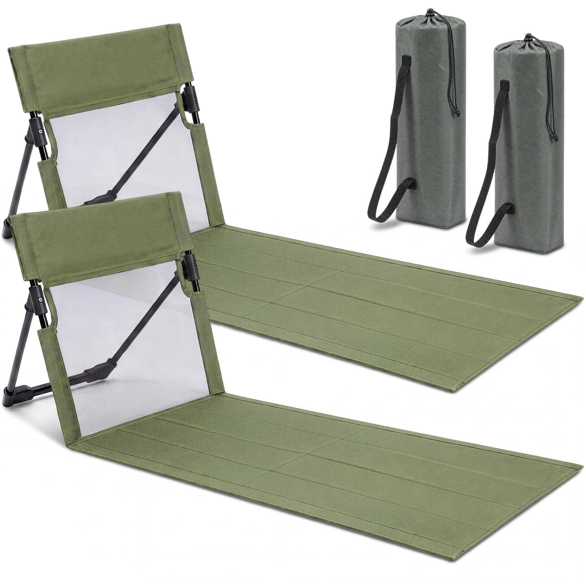2 Pcs Foldable Beach Pool Chairs Portable Folding Adjustable Sun Chairs Poolside Seat for Edge of Pool for Beach Camping Picnic Lawn, 16 x 31 x 15.3 Inches, Sky Blue