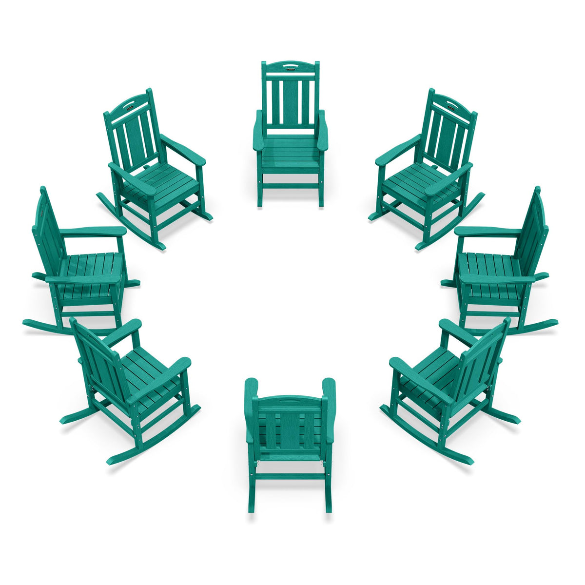 Ciokea Oversized Outdoor Rocking Chair, 380lbs Heavy-Duty Large Patio Rocker, Weather Resistant & Anti-Fade Porch Chair, High Back Cozy Rocking Chair for Outside, Fire Pit, Deck, Garden, Black