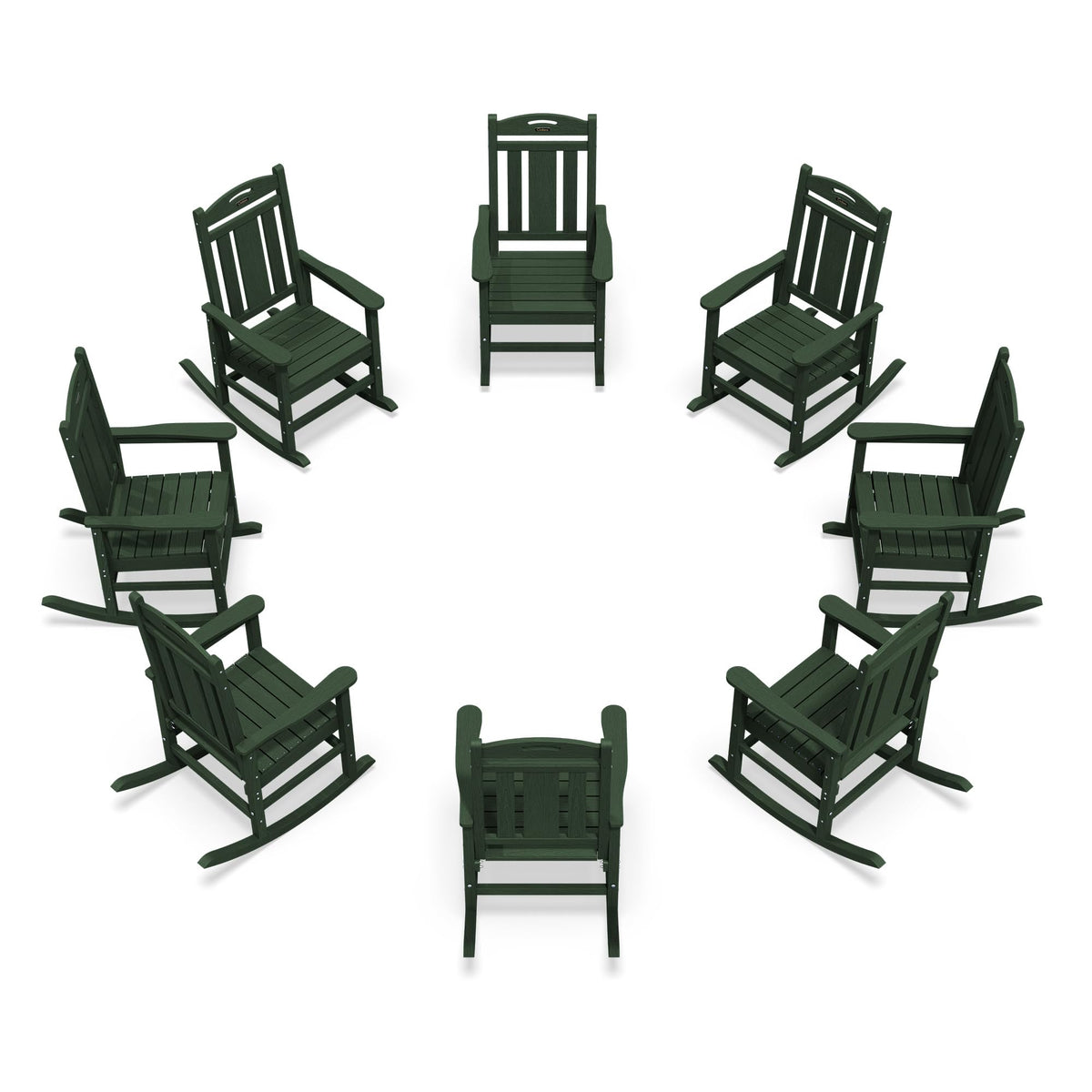 Ciokea Oversized Outdoor Rocking Chair, 380lbs Heavy-Duty Large Patio Rocker, Weather Resistant & Anti-Fade Porch Chair, High Back Cozy Rocking Chair for Outside, Fire Pit, Deck, Garden, Black