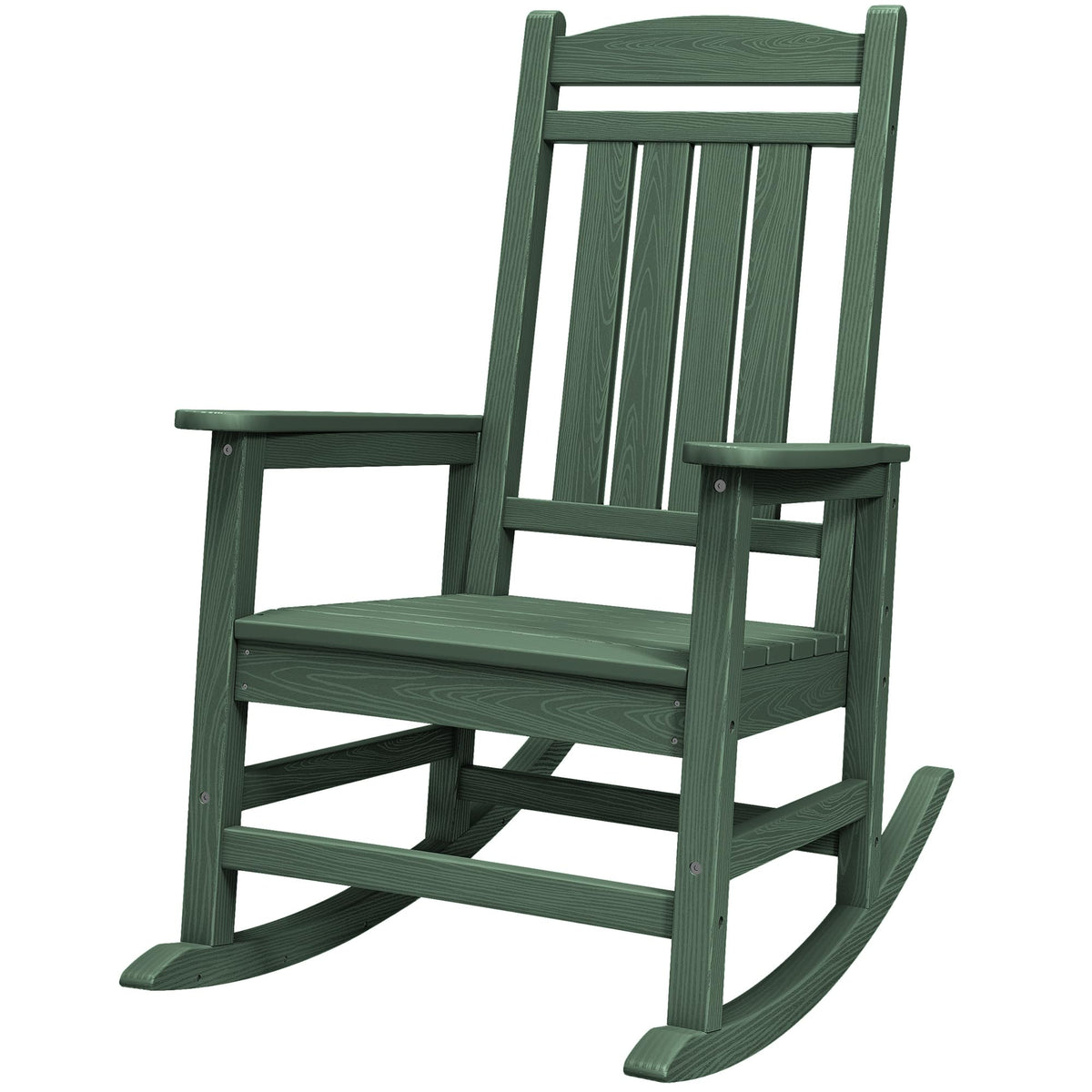 SERWALL Outdoor Rocking Chair Set of 2, Patio Rocking Chair, Brown