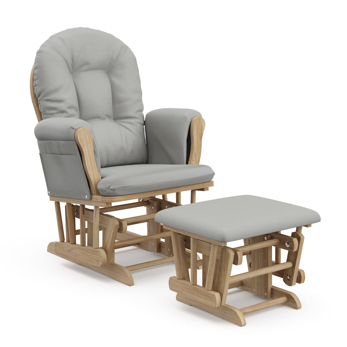 Storkcraft Premium Hoop Glider & Ottoman, Natural/Beige