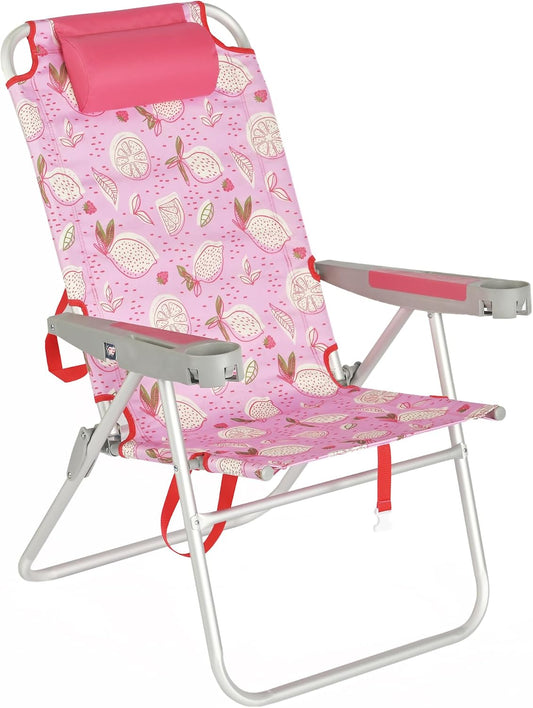 SUNNYFEEL Tall Beach Chair for Adults, High Back High Seat Folding Chairs