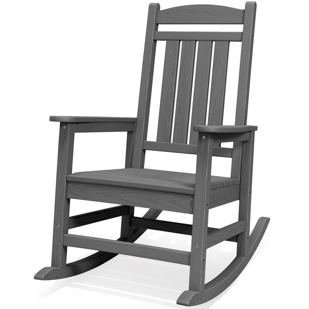 SERWALL Outdoor Rocking Chair Set of 2, Patio Rocking Chair, Brown