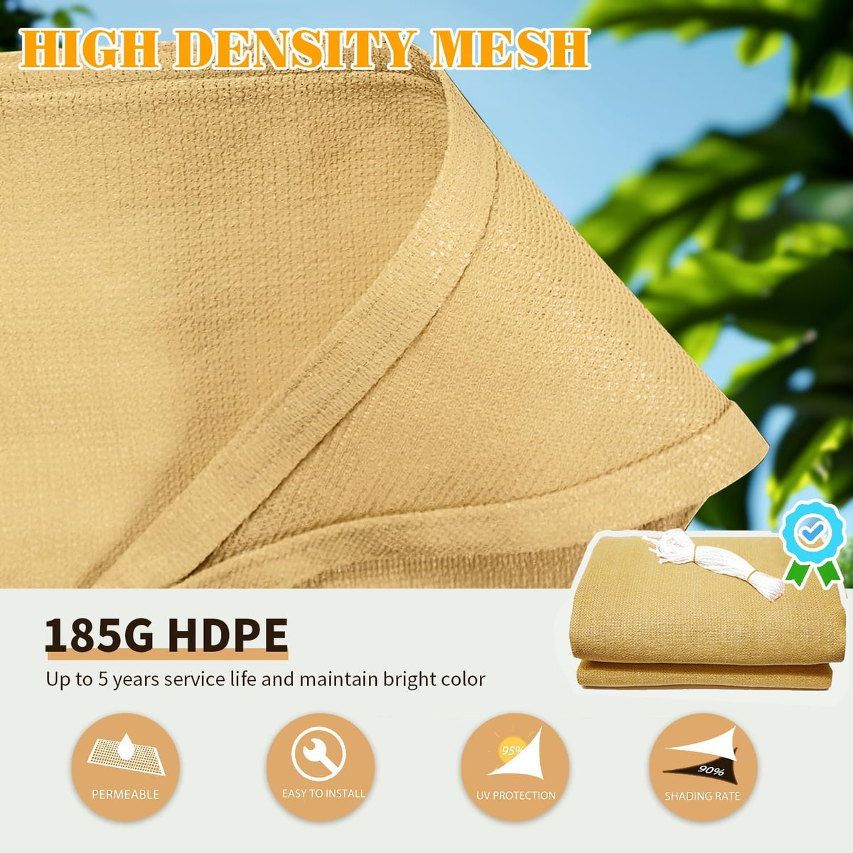 16'x20' Sun Shade Sail Rectangle Outdoor UV Block Square Canopy Sunshade Cover for Backyard Porch Pergola Deck Garden Patio, Turquoise
