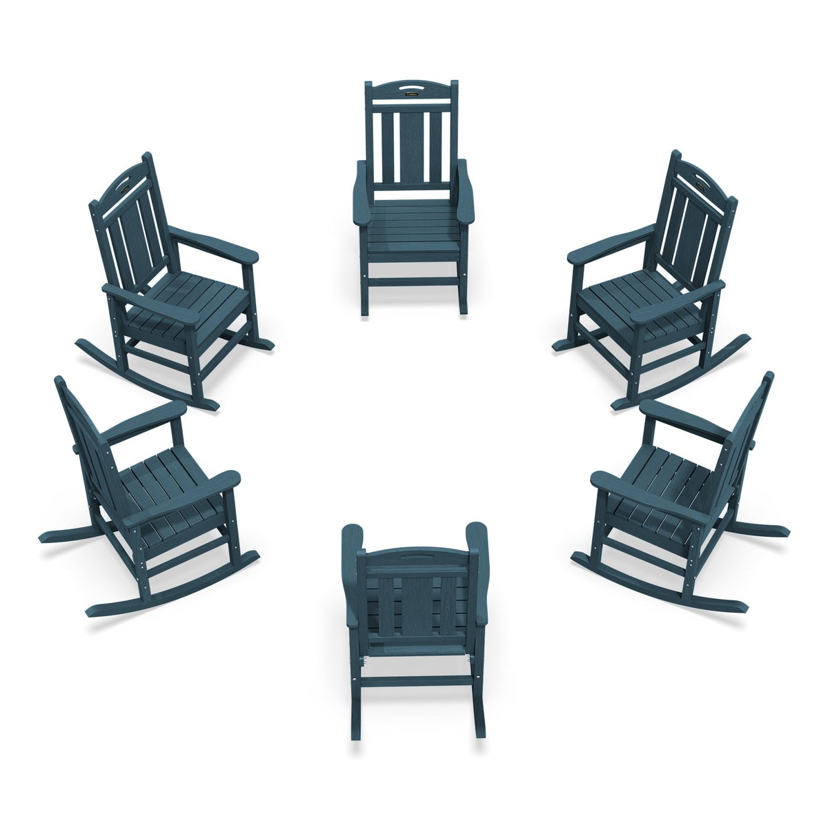 Ciokea Oversized Outdoor Rocking Chair, 380lbs Heavy-Duty Large Patio Rocker, Weather Resistant & Anti-Fade Porch Chair, High Back Cozy Rocking Chair for Outside, Fire Pit, Deck, Garden, Black