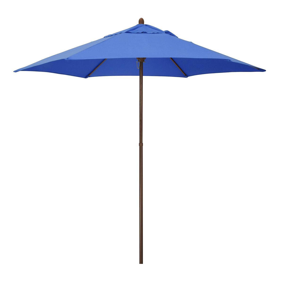 Sunline 9 ft Faux- Wood Patio Umbrella, Push Open Pin Stop Outdoor Market Umbrella with UV Protection & Wind Vent, Metal Frame for Deck, Pool & Table, Tuscan