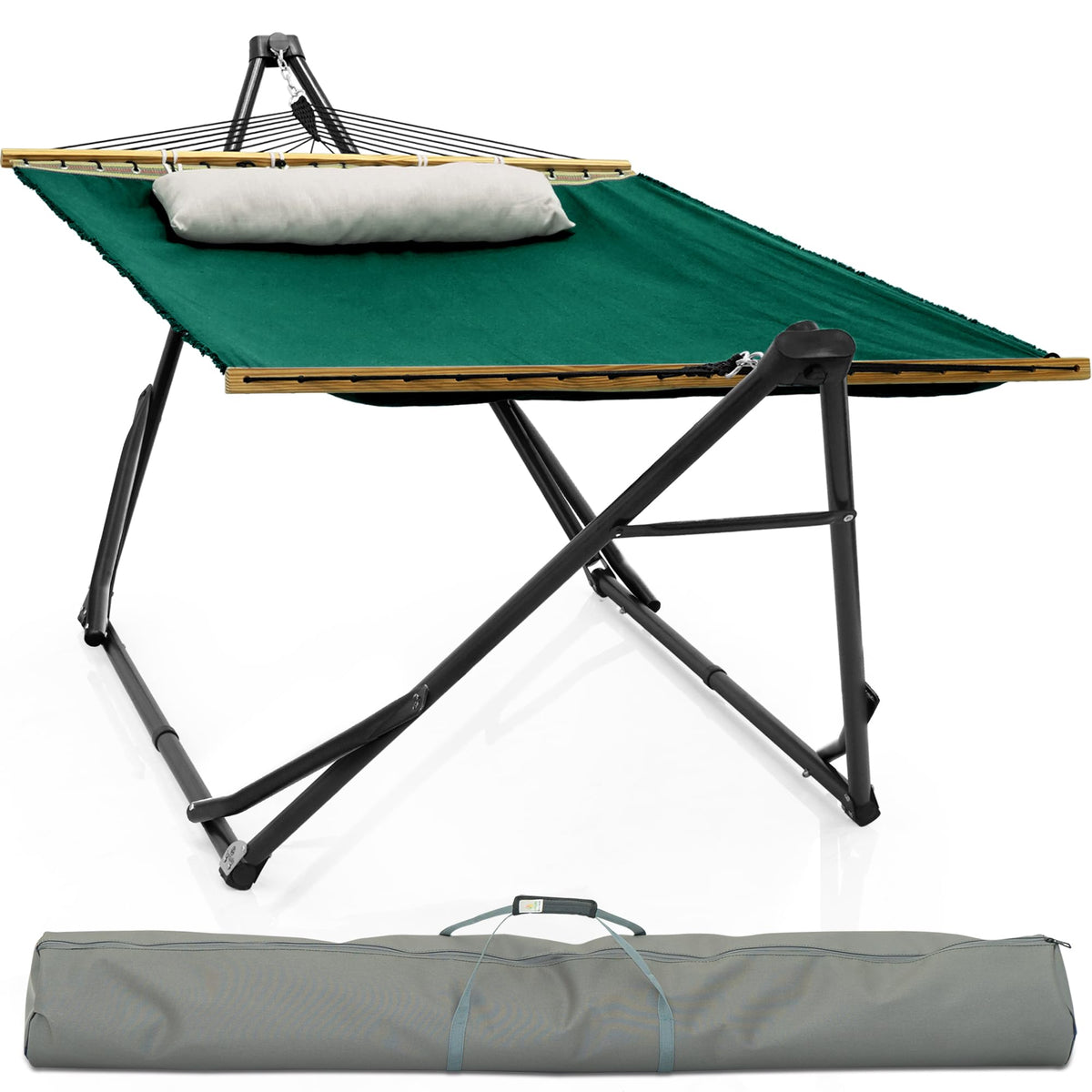 Tranquillo Hammock Stand, Instant 30s Foldable Hammock with Stand, Black