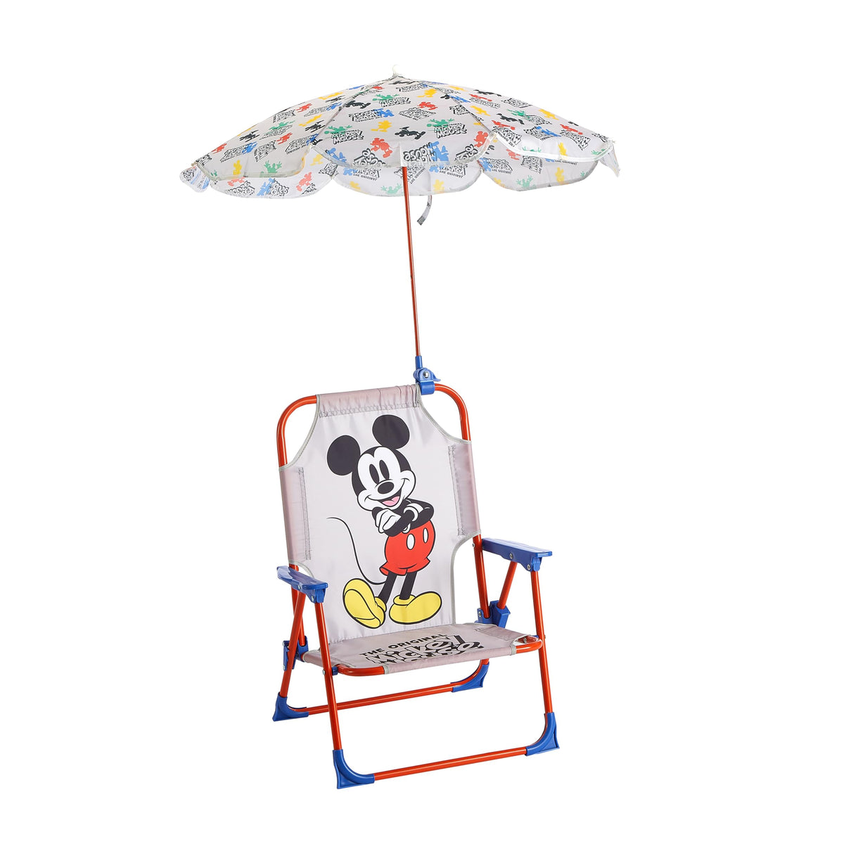 Sanrio Hello Kitty Kids Outdoor Folding Beach Chair with Umbrella,Portable Camp Chair for Ages 3+, Lightweight & Compact for Beach, Camping, and Backyard