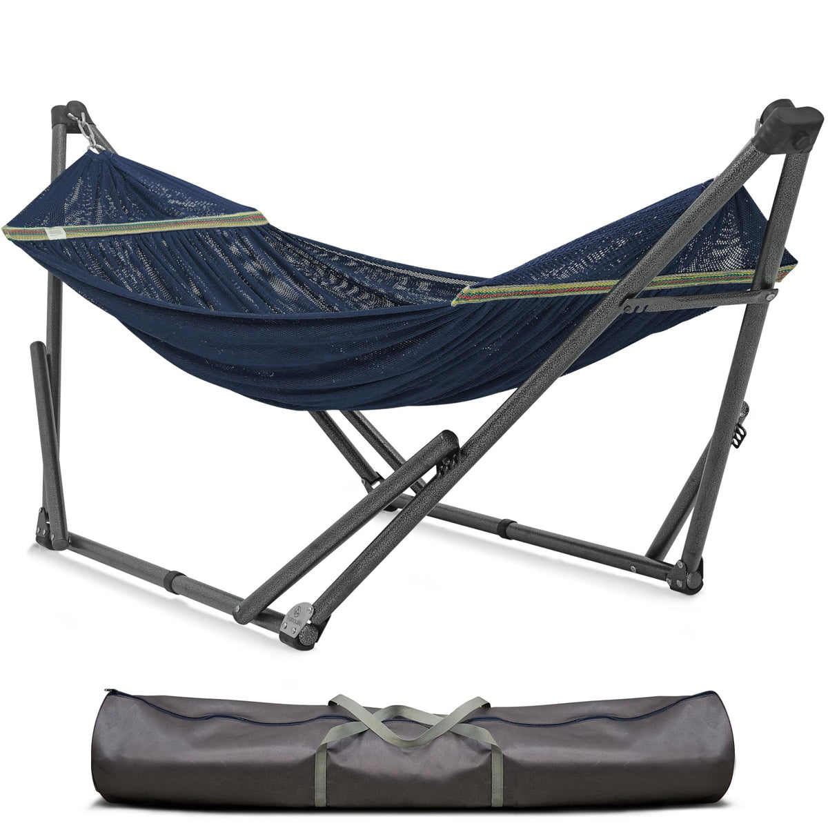 Tranquillo Hammock Stand, Instant 30s Foldable Hammock with Stand, Black
