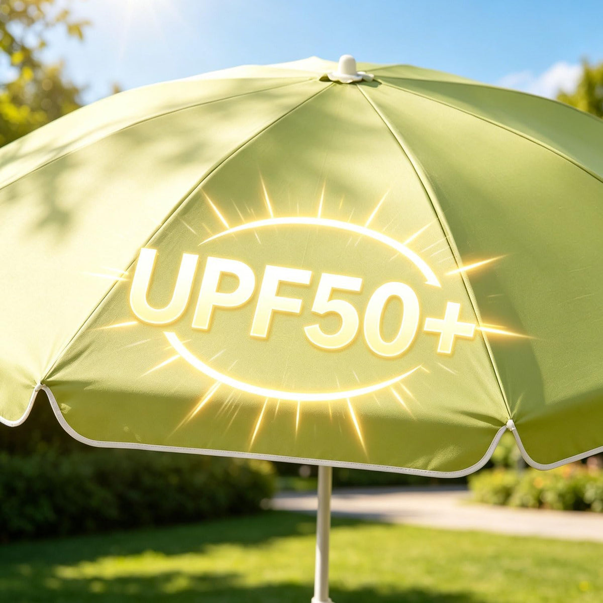 6ft Heavy Duty High Wind Beach Umbrella & Patio Umbrella, Parasols UPF 50+ Sun Protection Portable Outdoor Sunshade Umbrellas Carry Bag for Patio Garden Pool Backyard