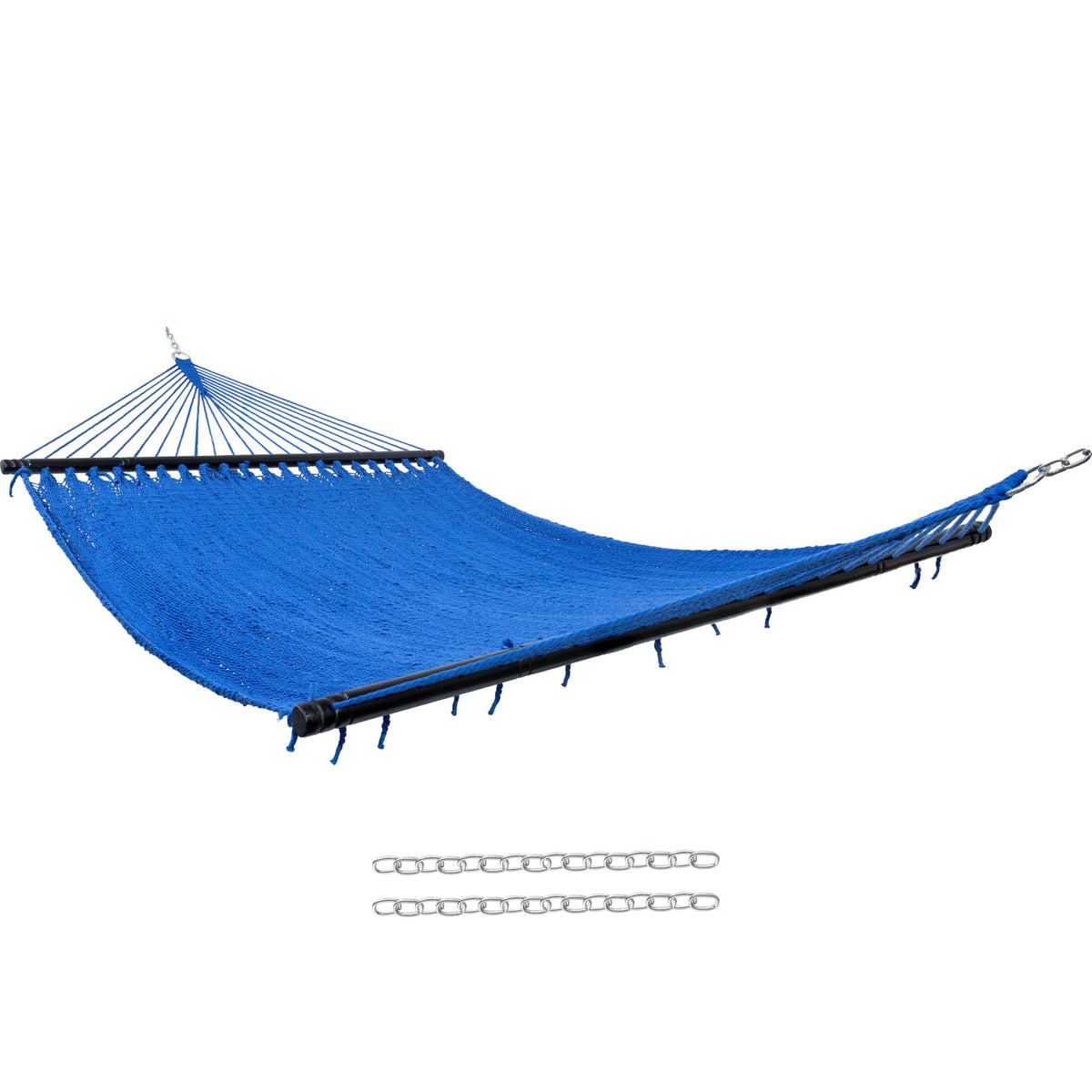 Sunnydaze 75" x 55" Bed, Heavy-Duty Double Rope Hammock for Outside, Tan