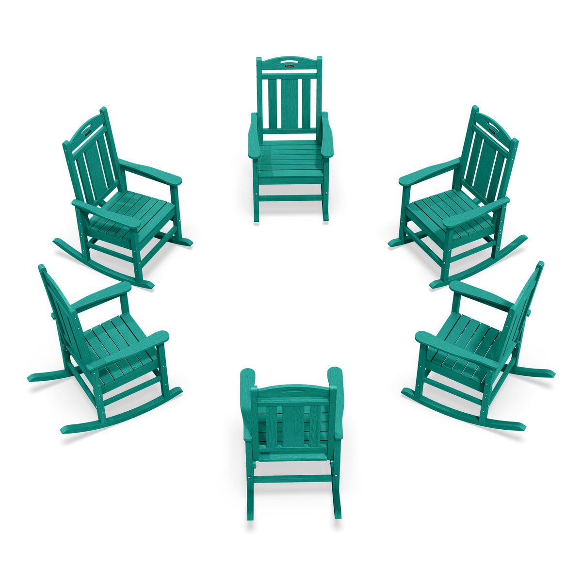 Ciokea Oversized Outdoor Rocking Chair, 380lbs Heavy-Duty Large Patio Rocker, Weather Resistant & Anti-Fade Porch Chair, High Back Cozy Rocking Chair for Outside, Fire Pit, Deck, Garden, Black
