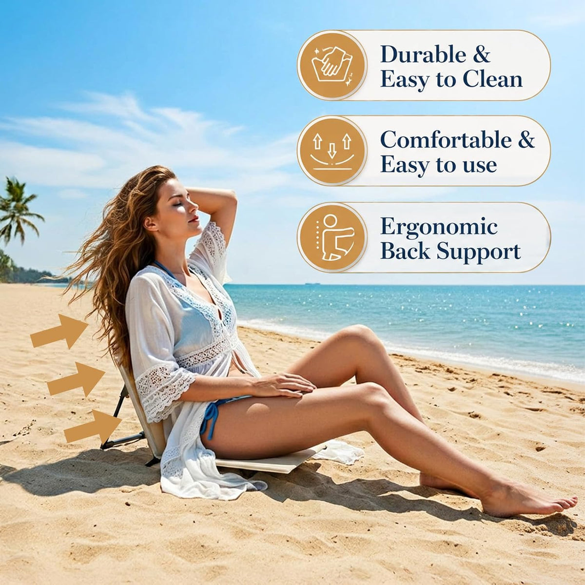 2 Pack Foldable Poolside Chairs