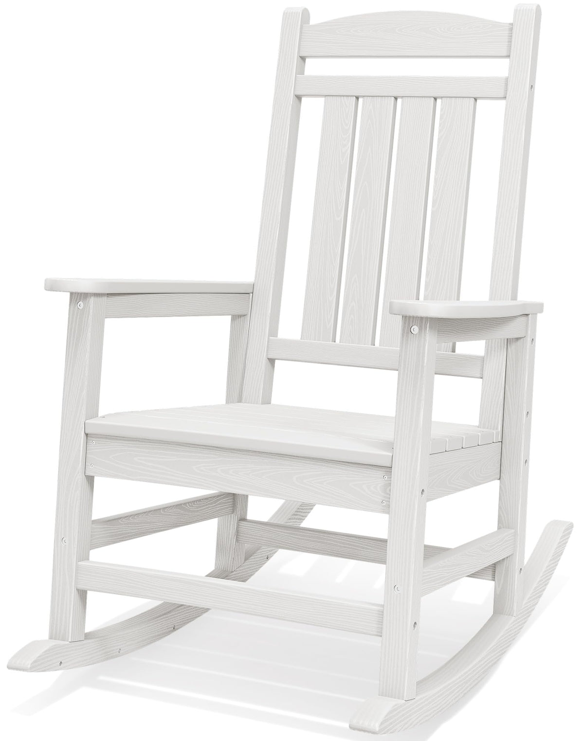 SERWALL Outdoor Rocking Chair Set of 2, Patio Rocking Chair, Brown