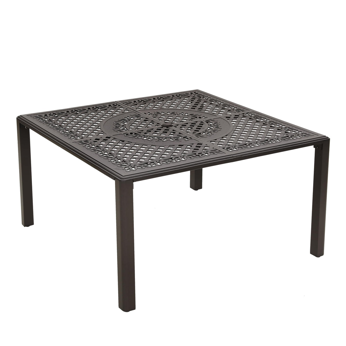 Sophia & William 2.2" Round Patio Dining Table Aluminum Umbrella Hole