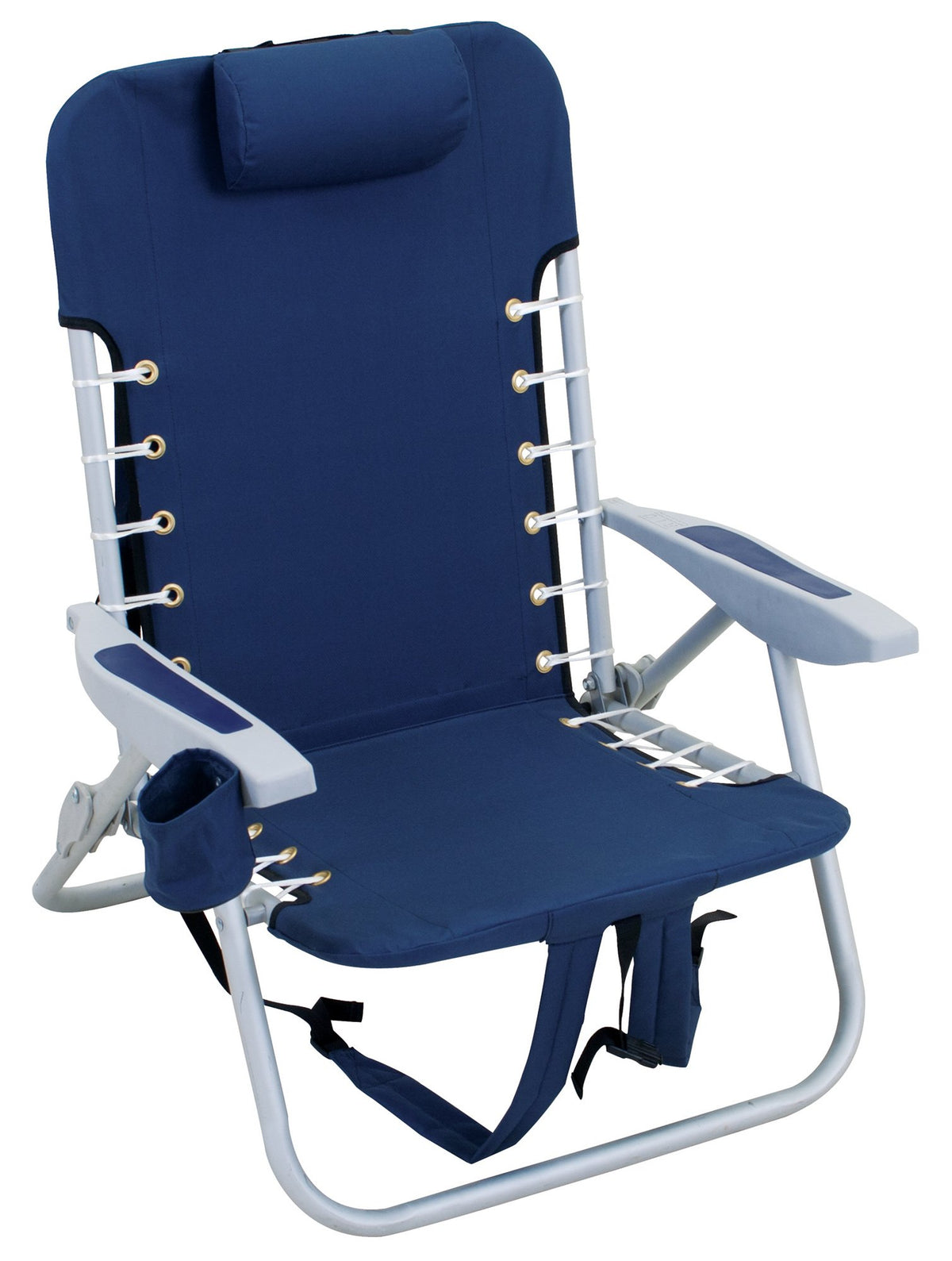 Rio Brands ASC529 4-Position Backpack Lace-Up Suspension Folding Beach Chair
