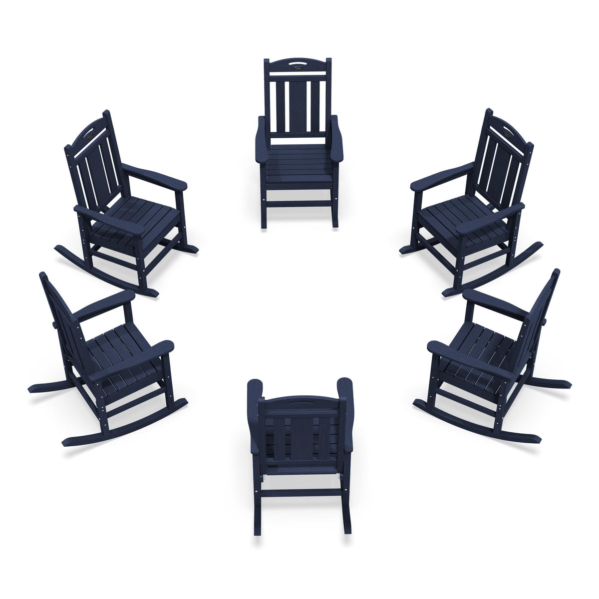 Ciokea Oversized Outdoor Rocking Chair, 380lbs Heavy-Duty Large Patio Rocker, Weather Resistant & Anti-Fade Porch Chair, High Back Cozy Rocking Chair for Outside, Fire Pit, Deck, Garden, Black