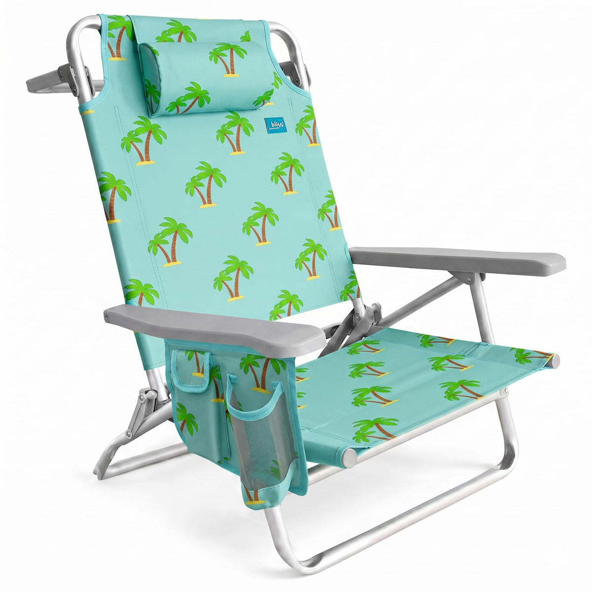 Bliss Hammocks Folding Backpack Beach Chair Recliner, Amber Leaf
