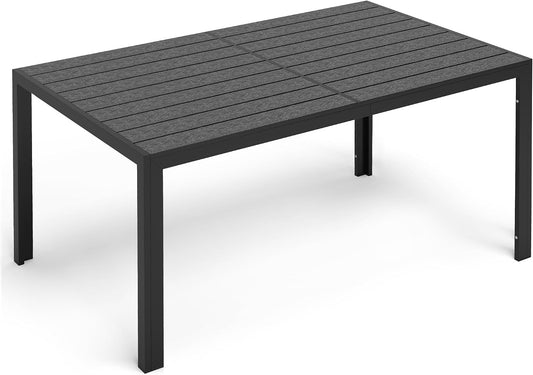 PIZZELLO Patio Dining Table for 6, 59" Rectangular Outdoor Patio Tables