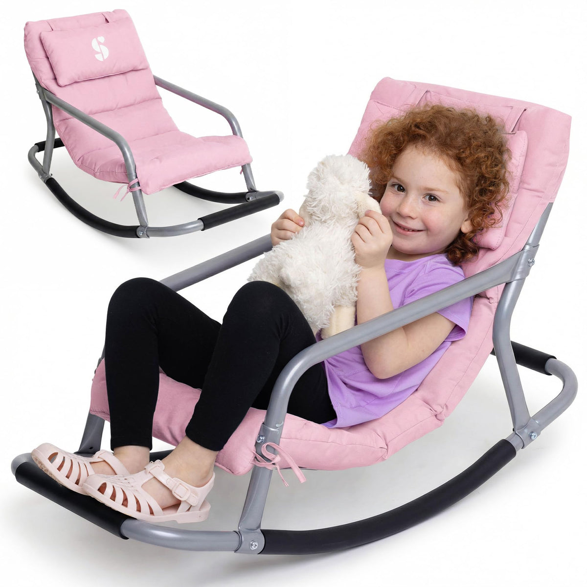 Special Supplies Sensory Rocking Chair for Kids - Comfortable Kids Rocker- Versatile Floor Chair with Soft Fabric and Stability for Playroom, Bedroom, or Nursery (Ages 3+) (Blue)