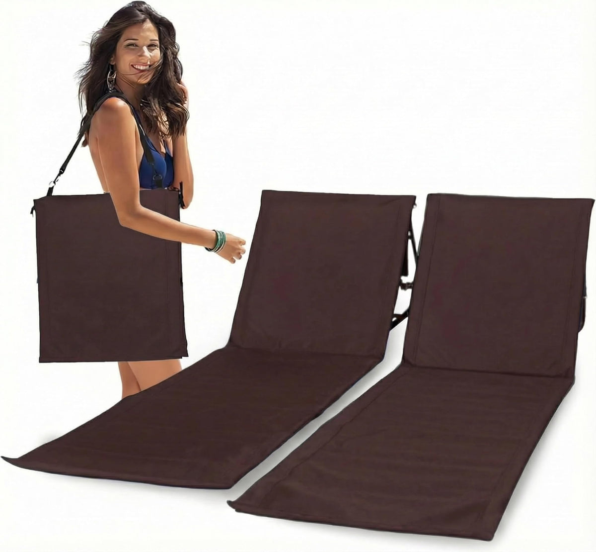Lightweight Beach Chairs for Adults #2026 - Beach Mat Sand Free Waterproof I Ideal as Lounger for Tanning I Relaxing, Compact & Ultimate Beach Gear (Beige)