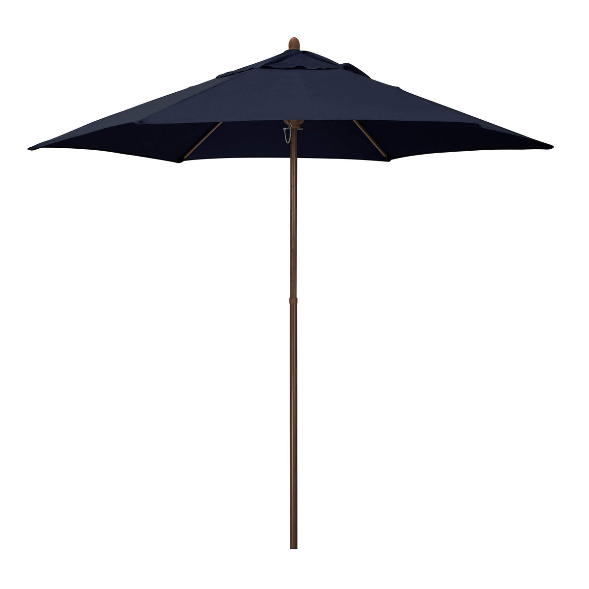 Sunline 9 ft Faux- Wood Patio Umbrella, Push Open Pin Stop Outdoor Market Umbrella with UV Protection & Wind Vent, Metal Frame for Deck, Pool & Table, Tuscan