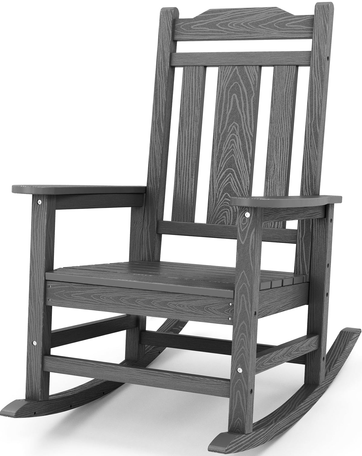 SERWALL Outdoor Rocking Chair Set of 2, Patio Rocking Chair, Brown