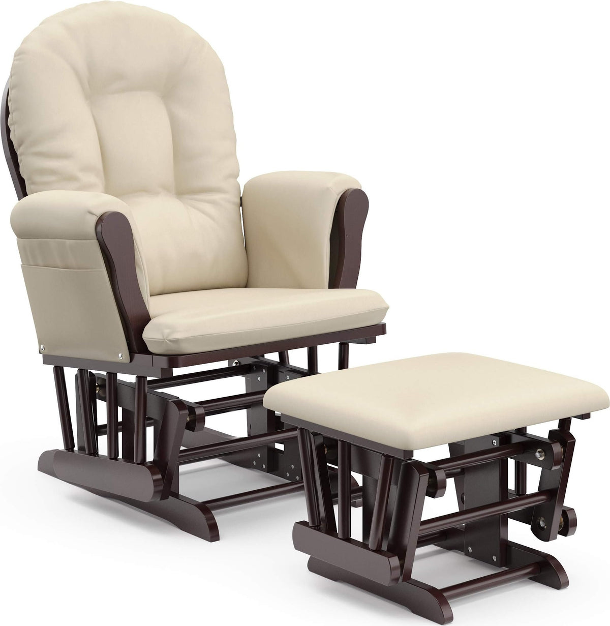 Storkcraft Premium Hoop Glider & Ottoman, Natural/Beige