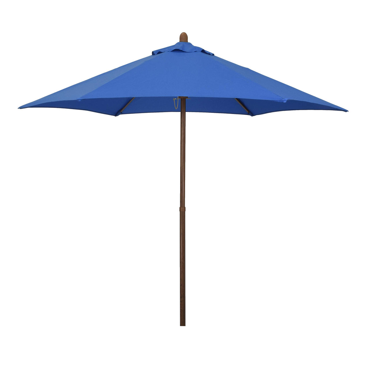 Sunline 9 ft Faux- Wood Patio Umbrella, Push Open Pin Stop Outdoor Market Umbrella with UV Protection & Wind Vent, Metal Frame for Deck, Pool & Table, Tuscan
