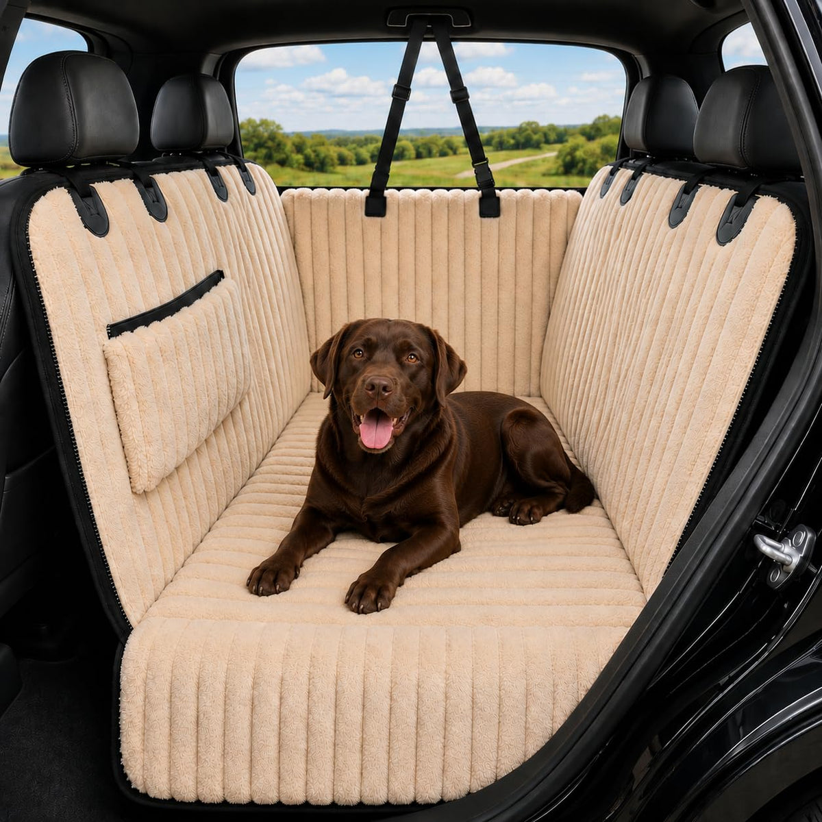 URPOWER Dog Car Seat Cover for Back Seat, Waterproof Hammock for Car & SUV