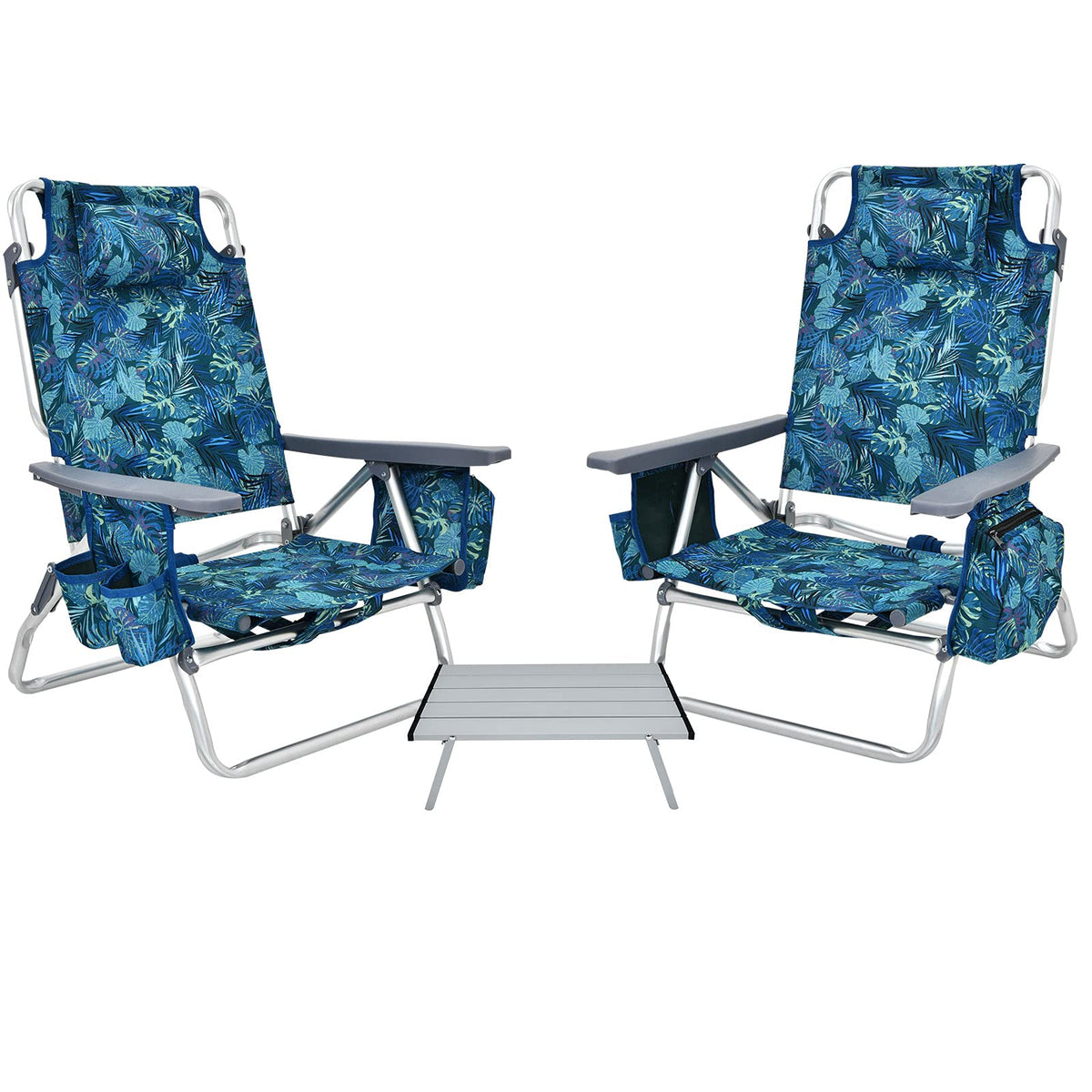 GYMAX Beach Chairs, Backpack Camping Chair
