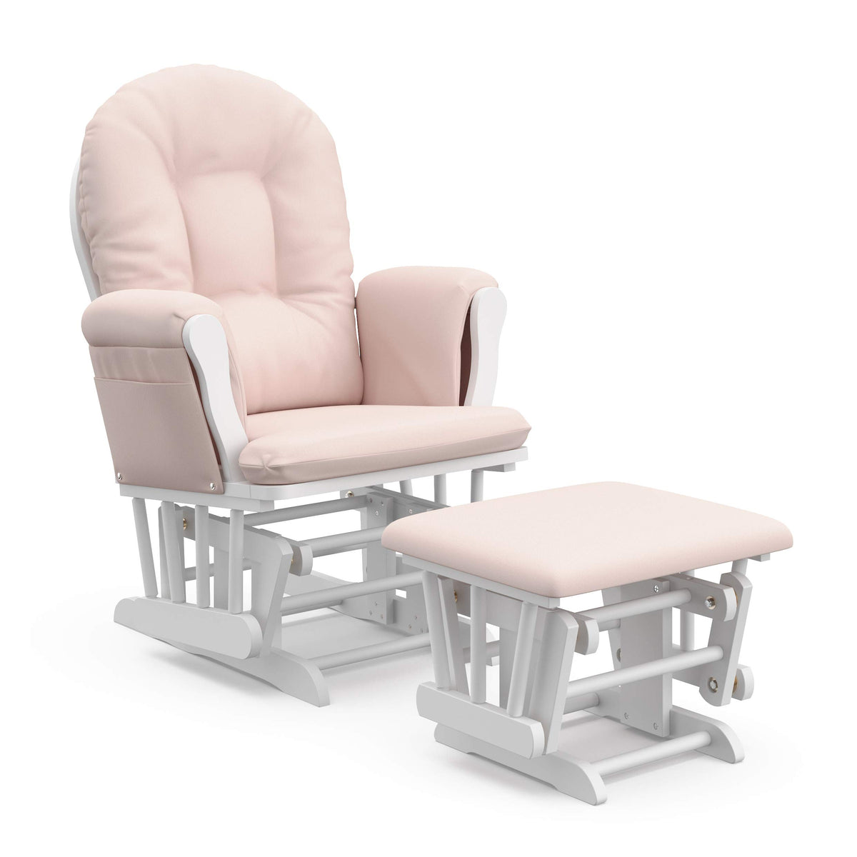 Storkcraft Premium Hoop Glider & Ottoman, Natural/Beige