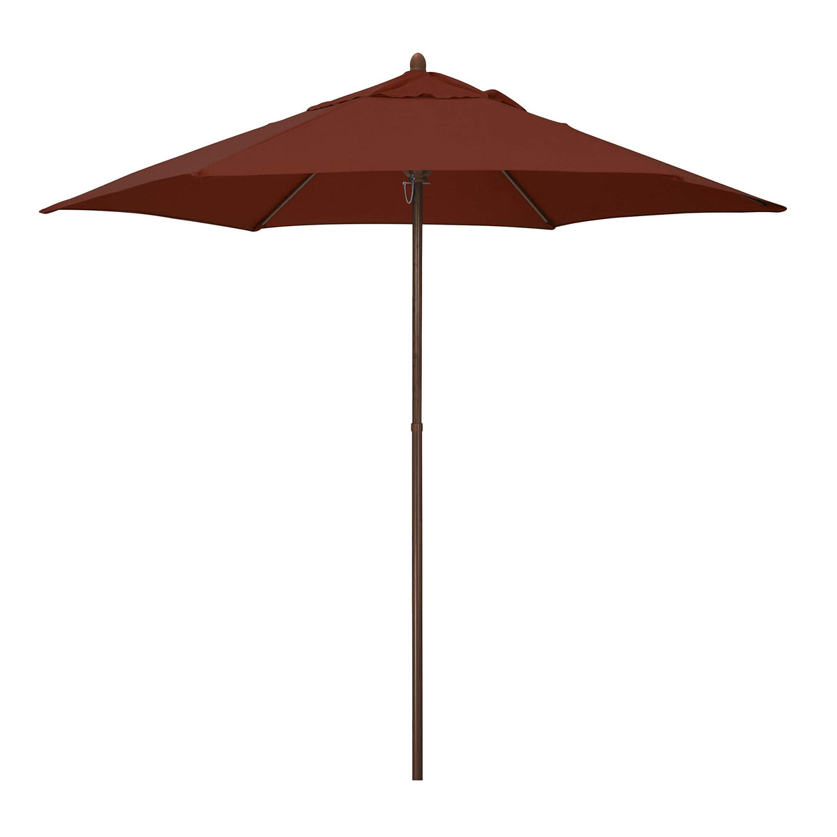 Sunline 9 ft Faux- Wood Patio Umbrella, Push Open Pin Stop Outdoor Market Umbrella with UV Protection & Wind Vent, Metal Frame for Deck, Pool & Table, Tuscan