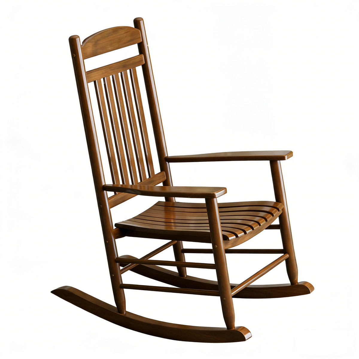 Wooden Outdoor Rocking Chair, Weatherproof Oversized Rocking Chair, Heavy Duty Comfort with 350 lbs Weight Capacity, Solid Relaxing Rocker with High Back for Patio, Porch, Living Room (white)