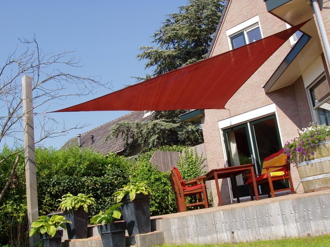 Triangle Sun Shade Sail Canopy，14' X 14' X 14' Lime Green