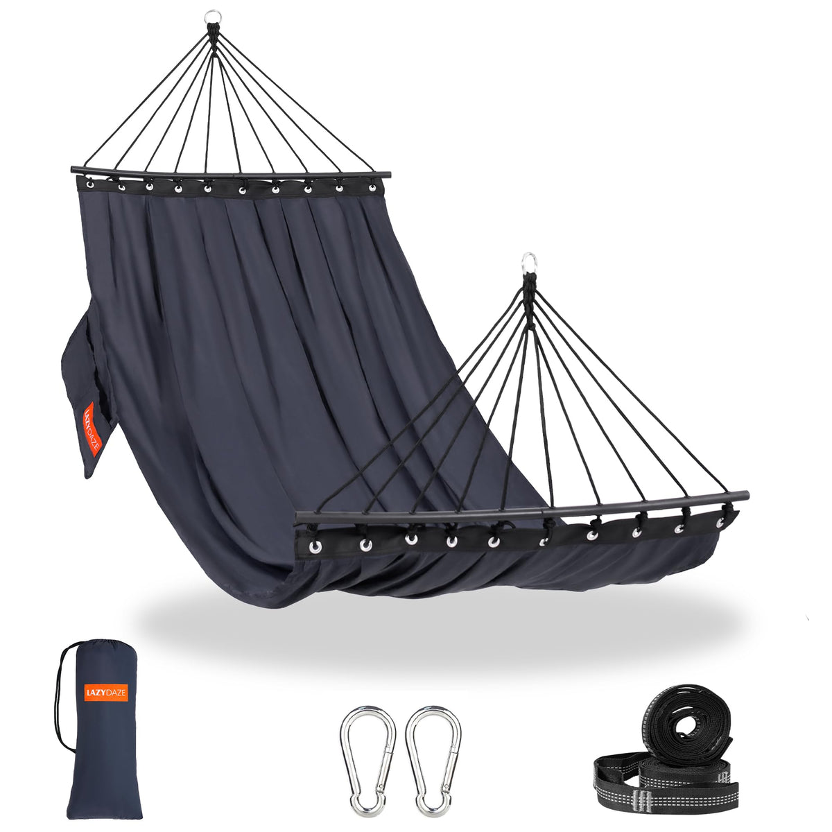 Lazy Daze Portable Camping Hammock with Curved Spreader Bar, Aqua