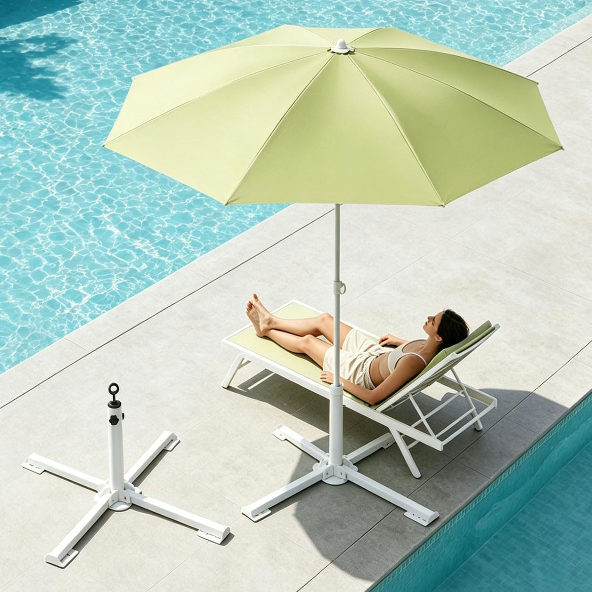 6ft Heavy Duty High Wind Beach Umbrella & Patio Umbrella, Parasols UPF 50+ Sun Protection Portable Outdoor Sunshade Umbrellas Carry Bag for Patio Garden Pool Backyard
