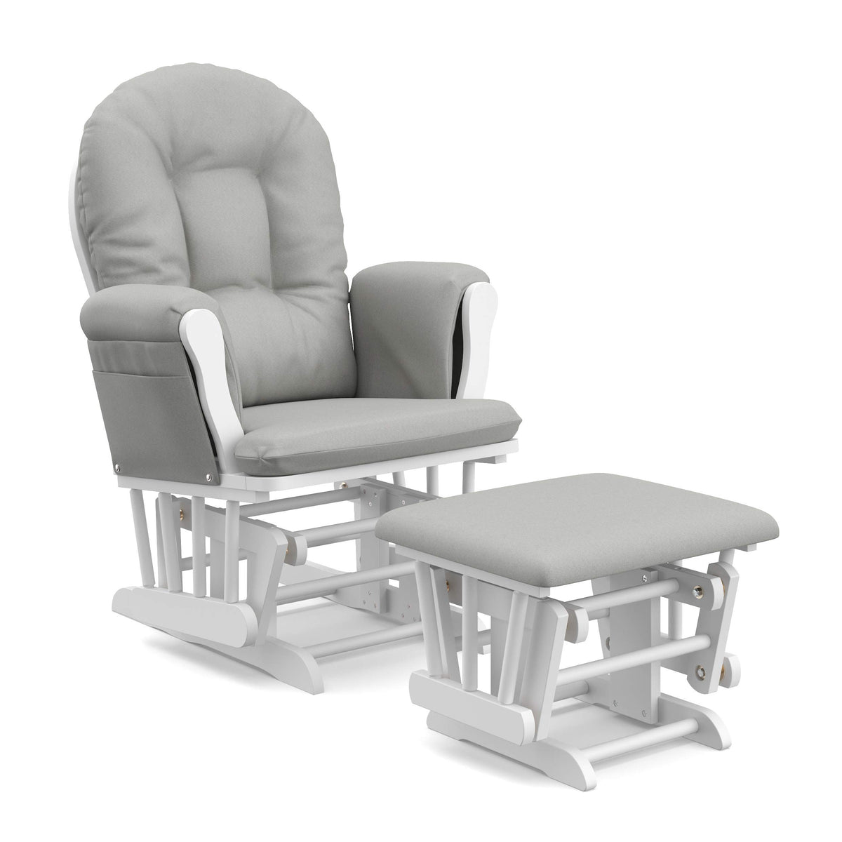 Storkcraft Premium Hoop Glider & Ottoman, Natural/Beige